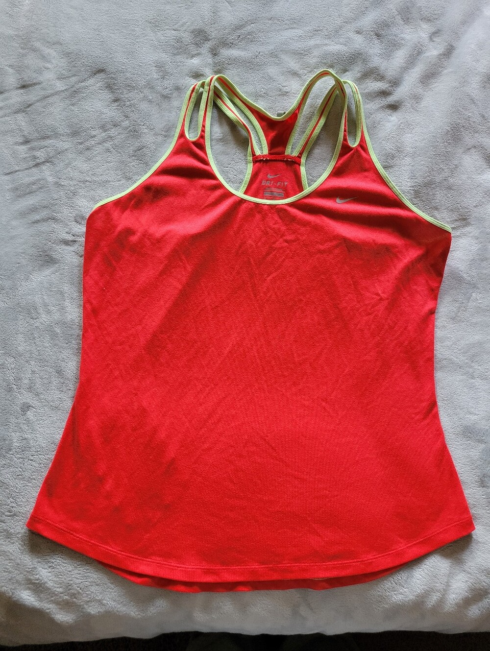 Nike | Women's Pink Racerback Tank with Lime Trim